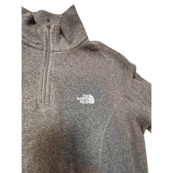 The North Face Womens Grey 1/4 Zip Fleece Pullover M/M - Picture 1 of 7